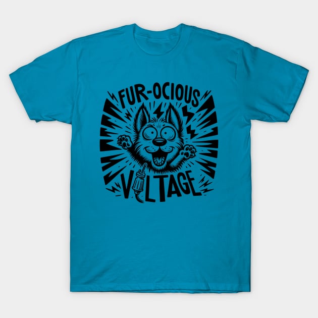 Fur-ocious Voltage T-Shirt by notthatparker